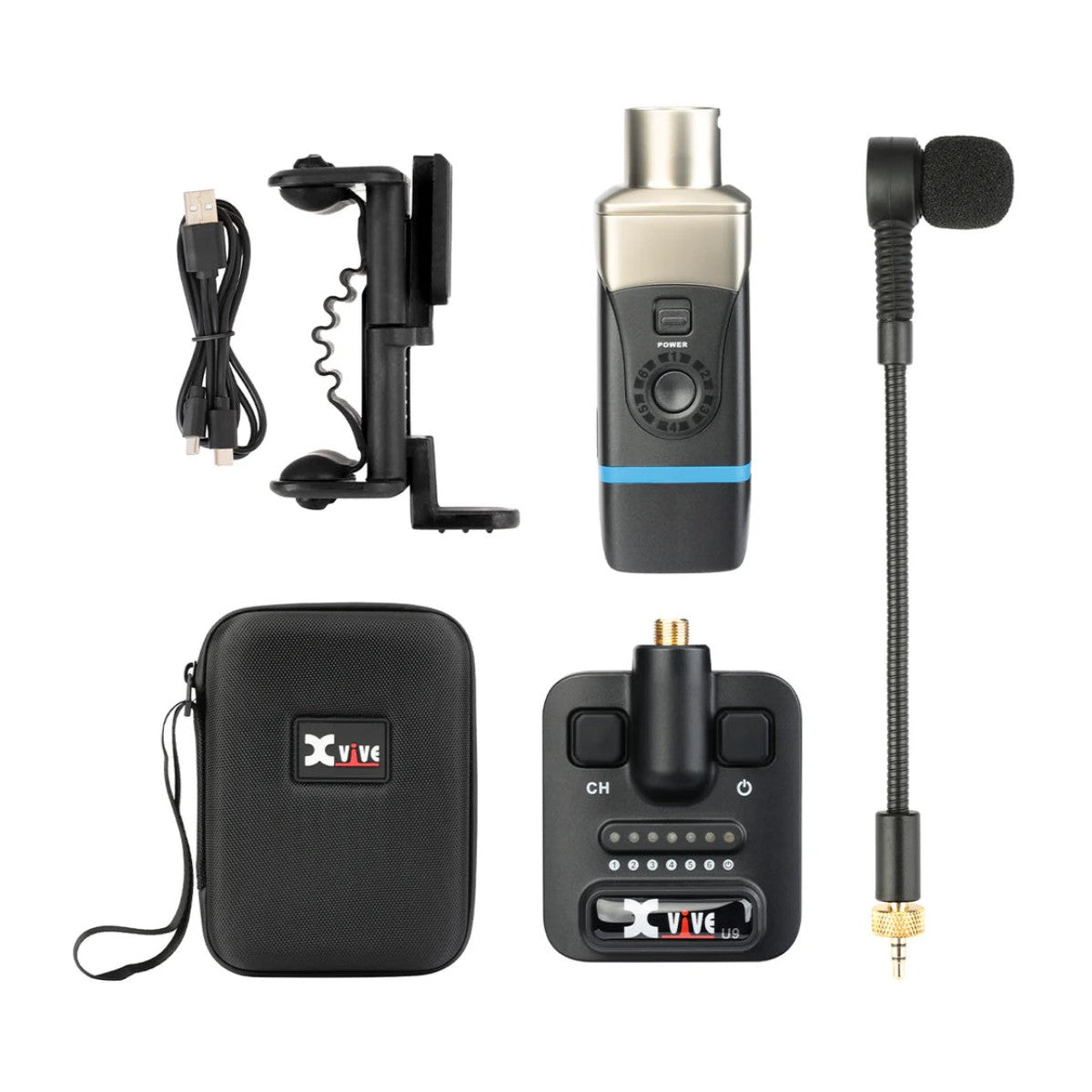 Xvive XU9 Violin Wireless Microphone System Items