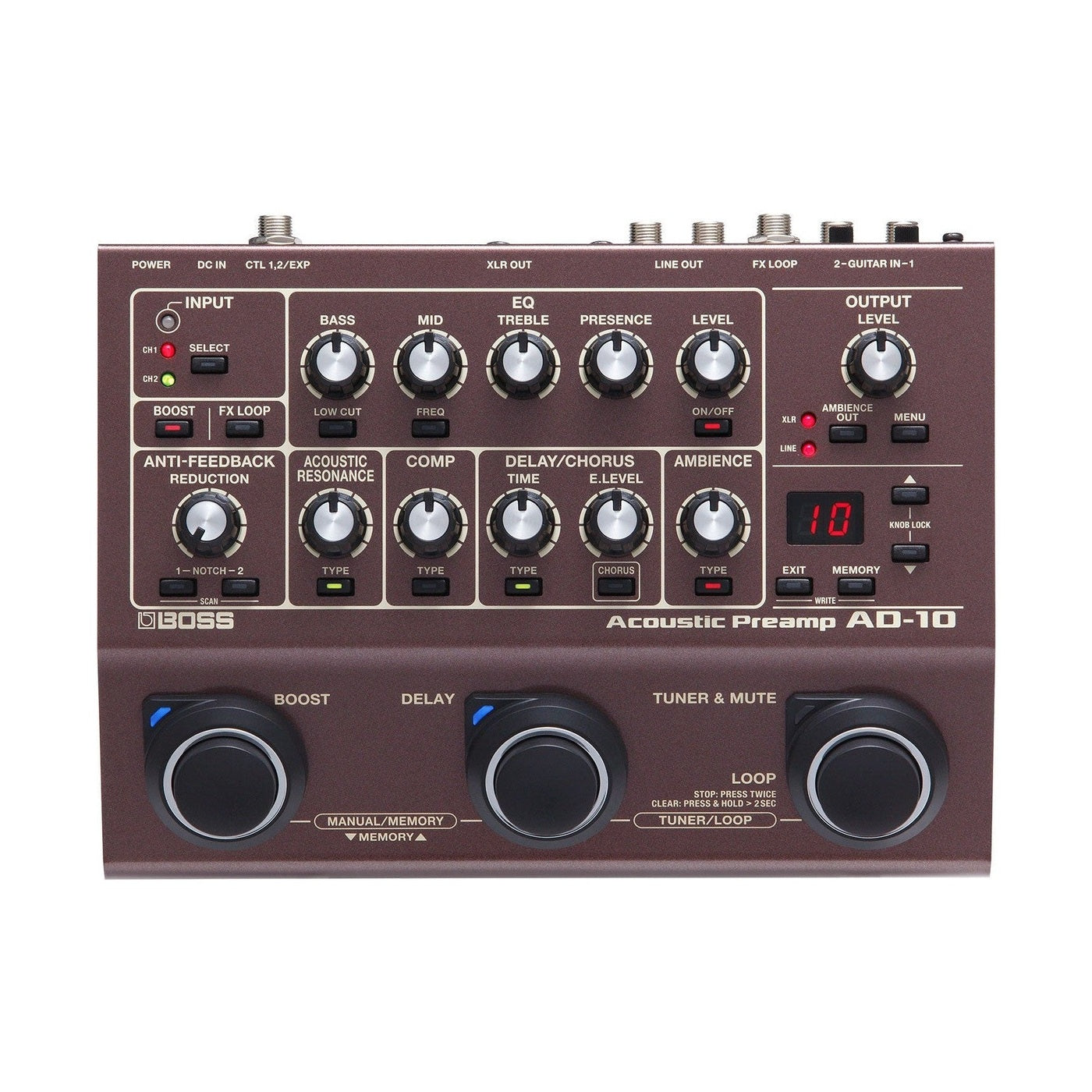 BOSS AD-10 Acoustic Preamp Pedal 1