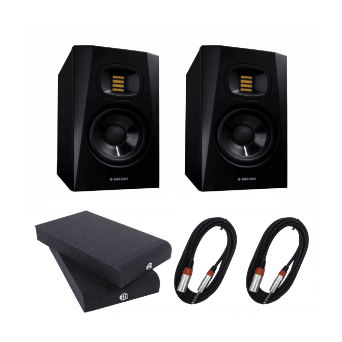 ADAM Audio T5V 5" Active Studio Monitors Pair with Pads and Cables 1
