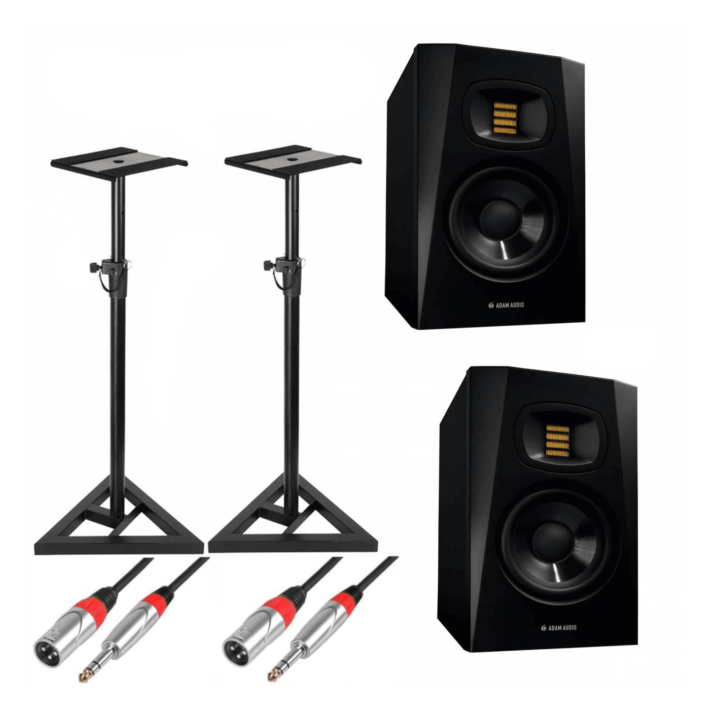 ADAM Audio T5V 5" Active Studio Monitors Pair with Stands and Cables 1