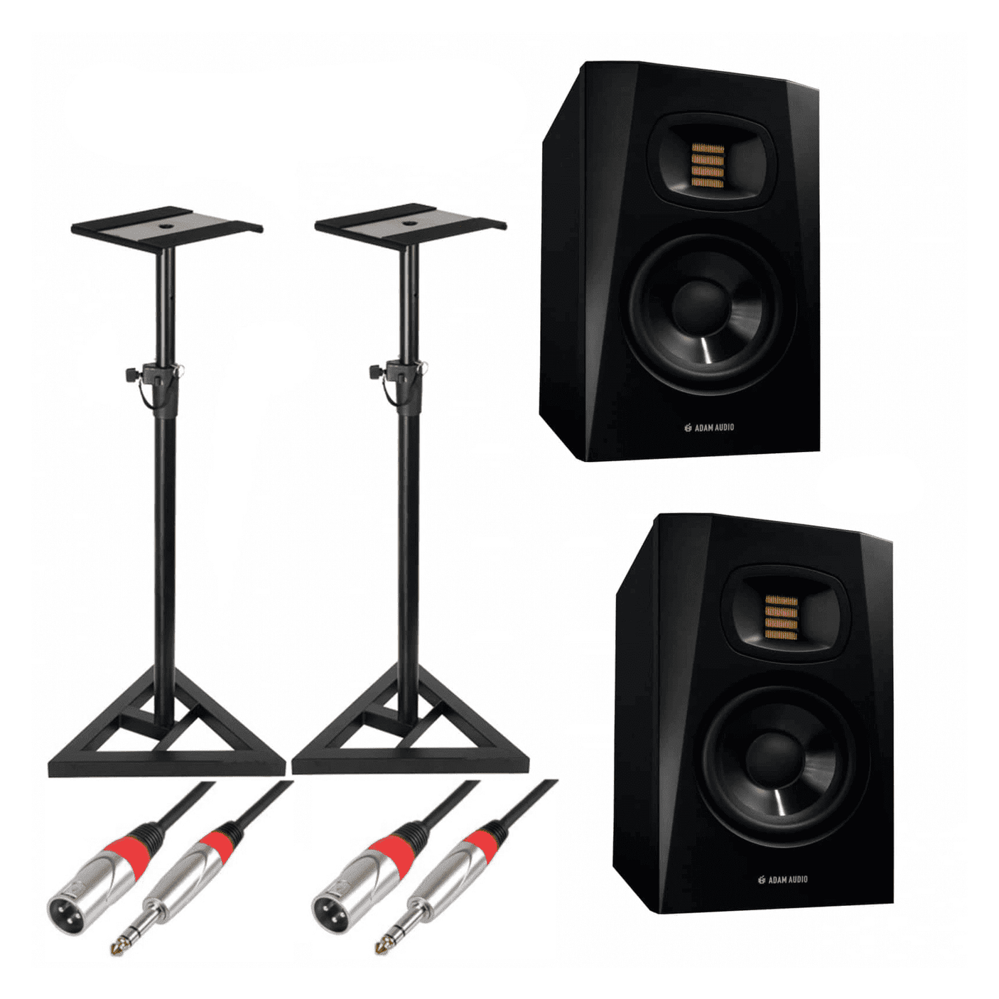 ADAM Audio T5V 5" Active Studio Monitors Pair with Stands and Cables 1