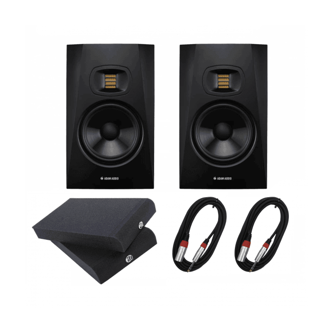ADAM Audio T7V 7" Active Studio Monitors Pair with Isolation Pads & Cables 1