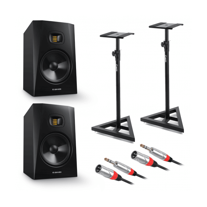 ADAM Audio T8V 8" Active Studio Monitors Pair with Stands & Cables 1