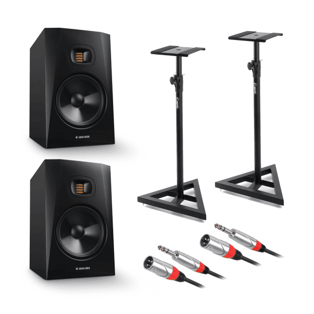 ADAM Audio T8V 8" Active Studio Monitors Pair with Stands & Cables 1