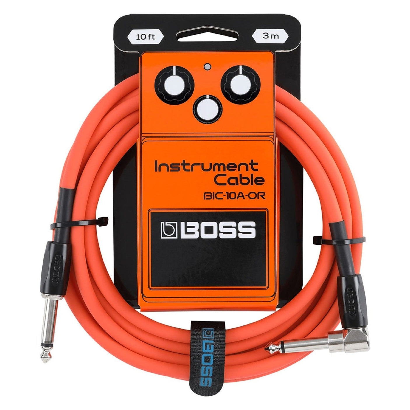 BOSS BIC-10A Angled/Straight Jack Instrument Cable, 3m/10ft - Available in 6 Colours 5