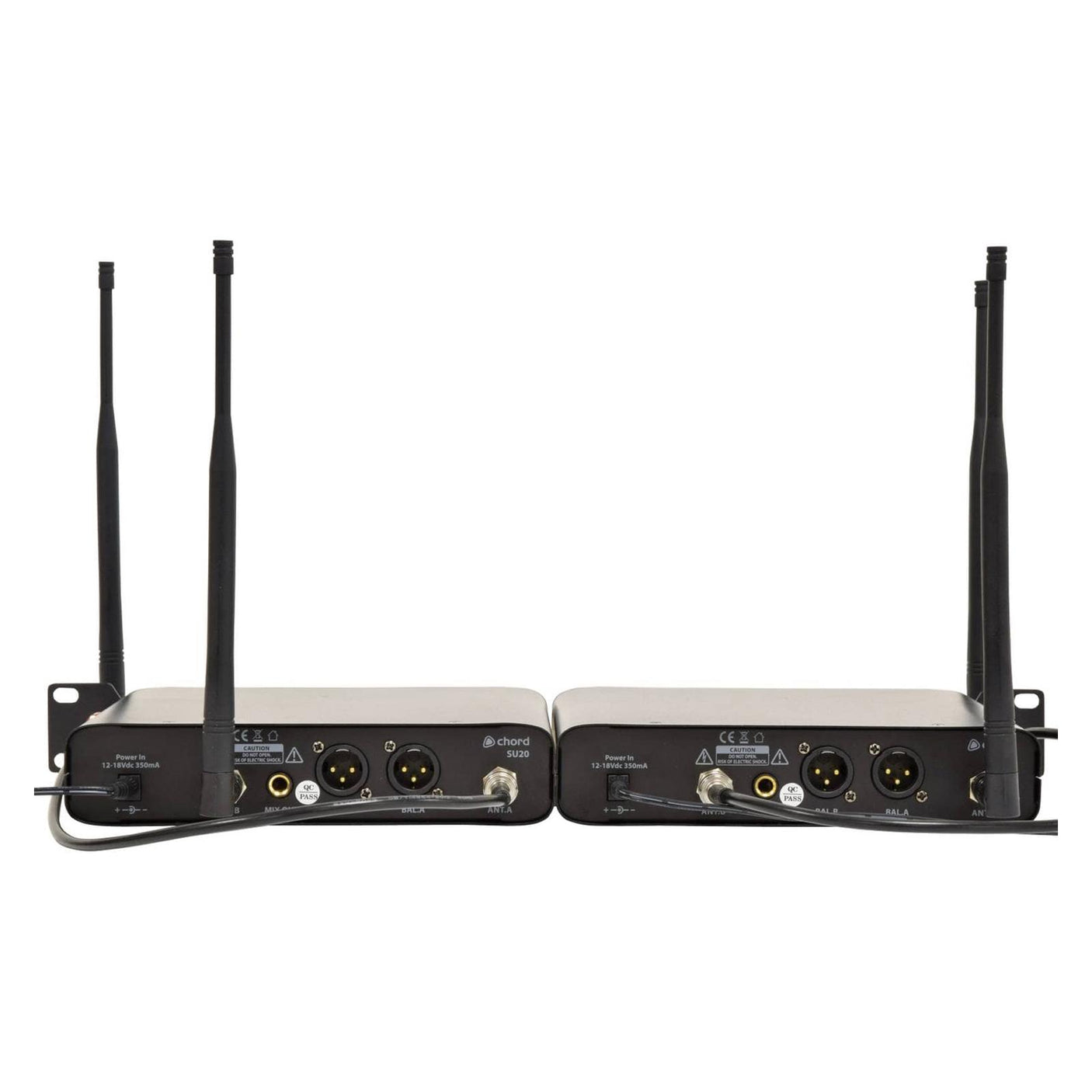 Chord SU20-H-RG Dual UHF Handheld Wireless Microphone System 863.42 + 864.3MHz 3