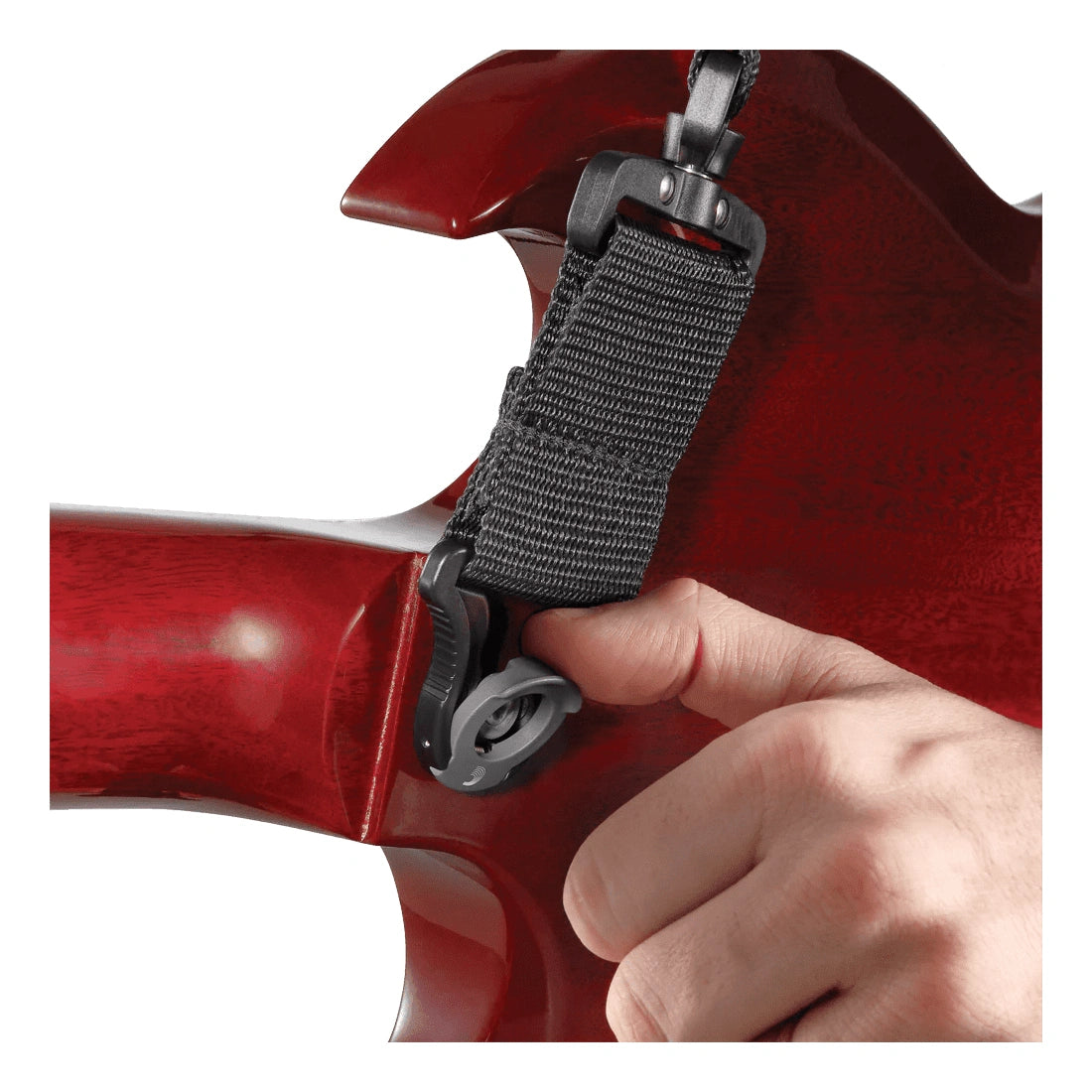 D'Addario Auto Lock Swivel Guitar Strap - Black PWSALSV00 5