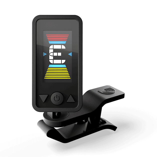 D'Addario Eclipse Headstock Tuner – Compact Clip-On Chromatic Instrument Tuner Black 1