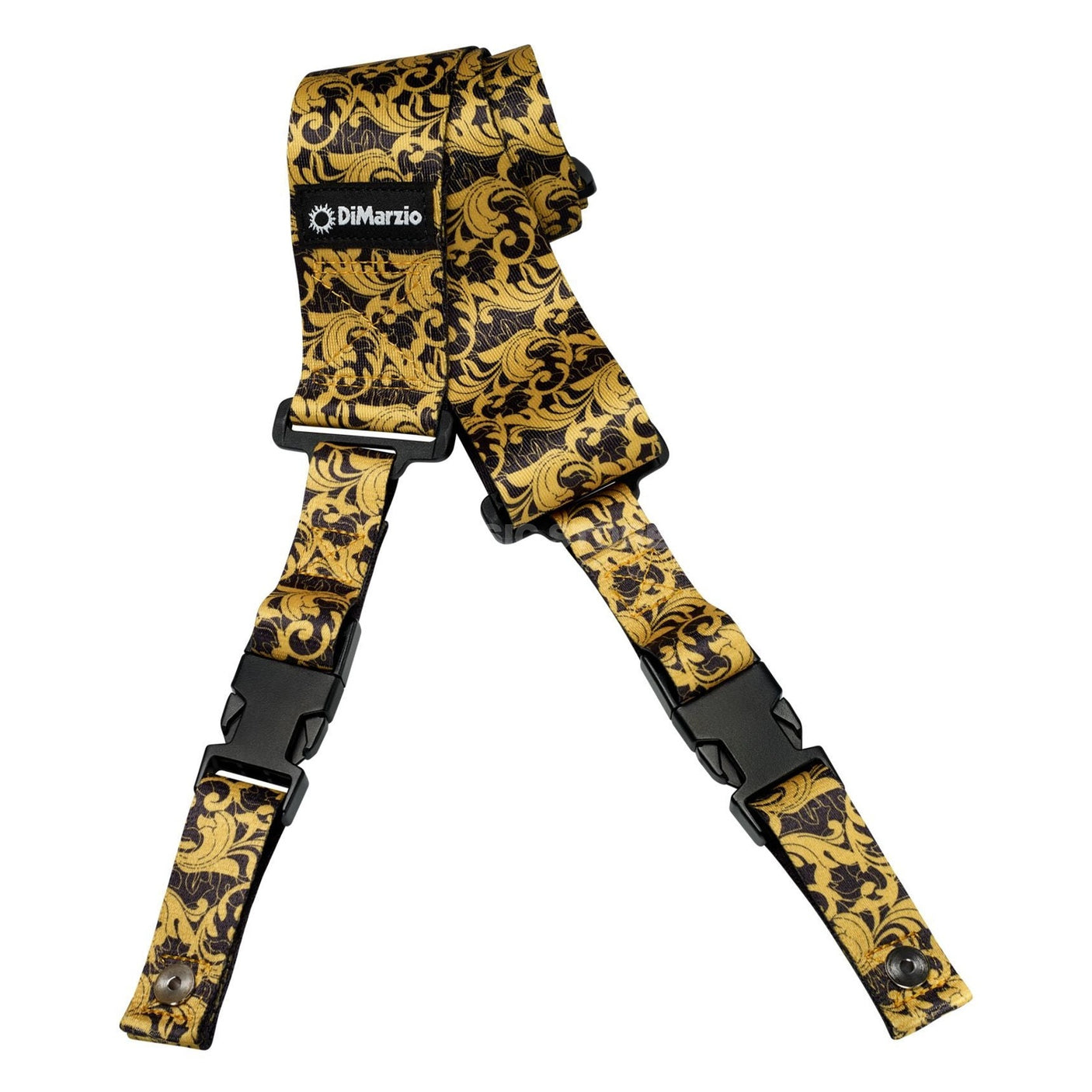 DiMarzio Steve Vai ClipLock® Guitar Strap - Standard Length UtoPIA Black/Gold 1