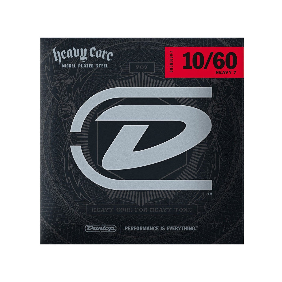 Jim Dunlop 7-String Electric Heavy Core Guitar Strings .010 - 0.60 1