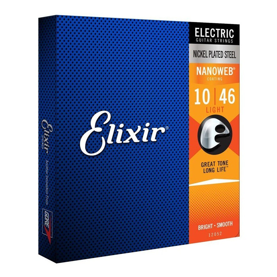 Elixir NANOWEB Nickel Plated Steel Electric Guitar Strings, Light — 10-46 1