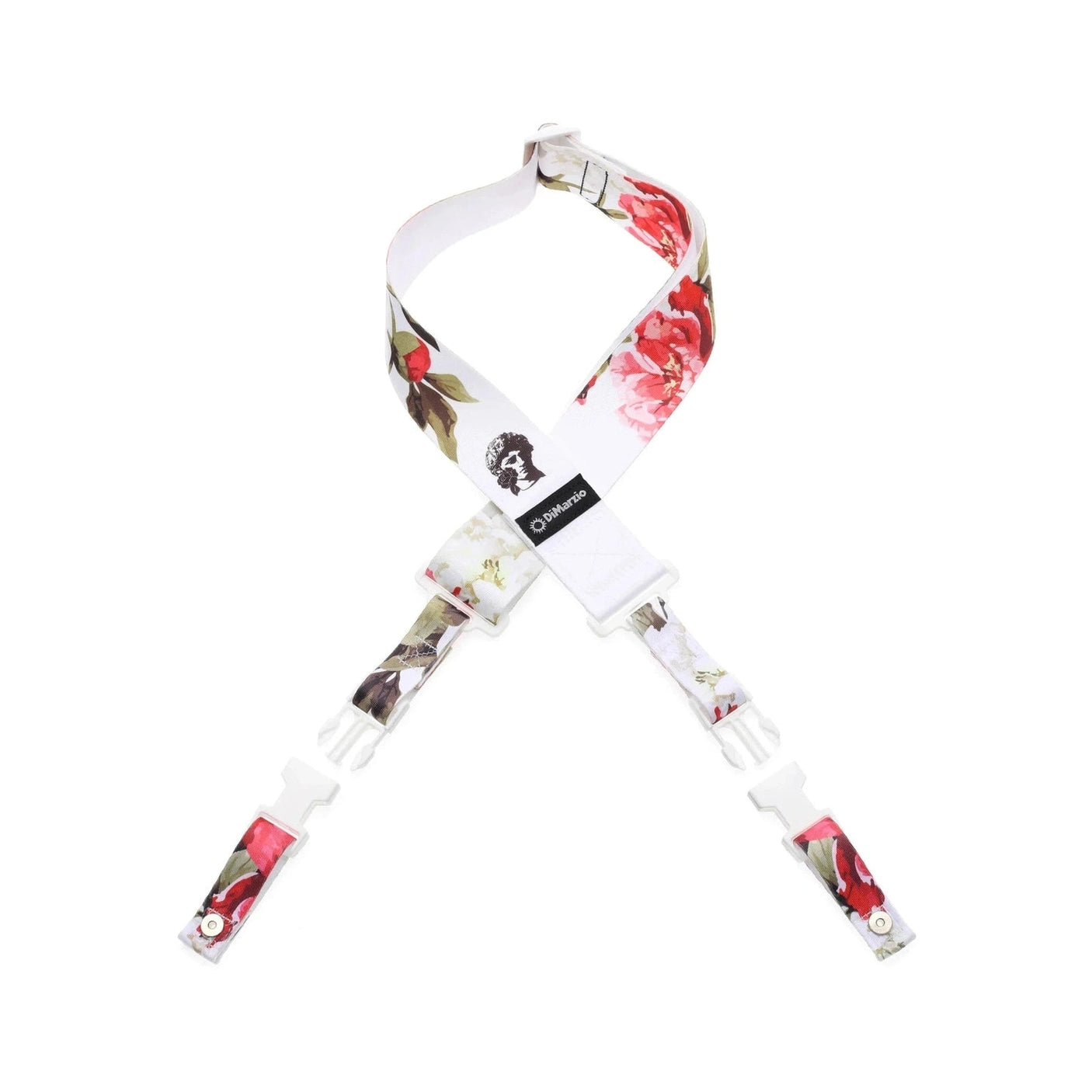 DiMarzio DD2247 2" ClipLock® Tim Henson Polyphia Nylon Guitar Strap – Floral Muse White 1