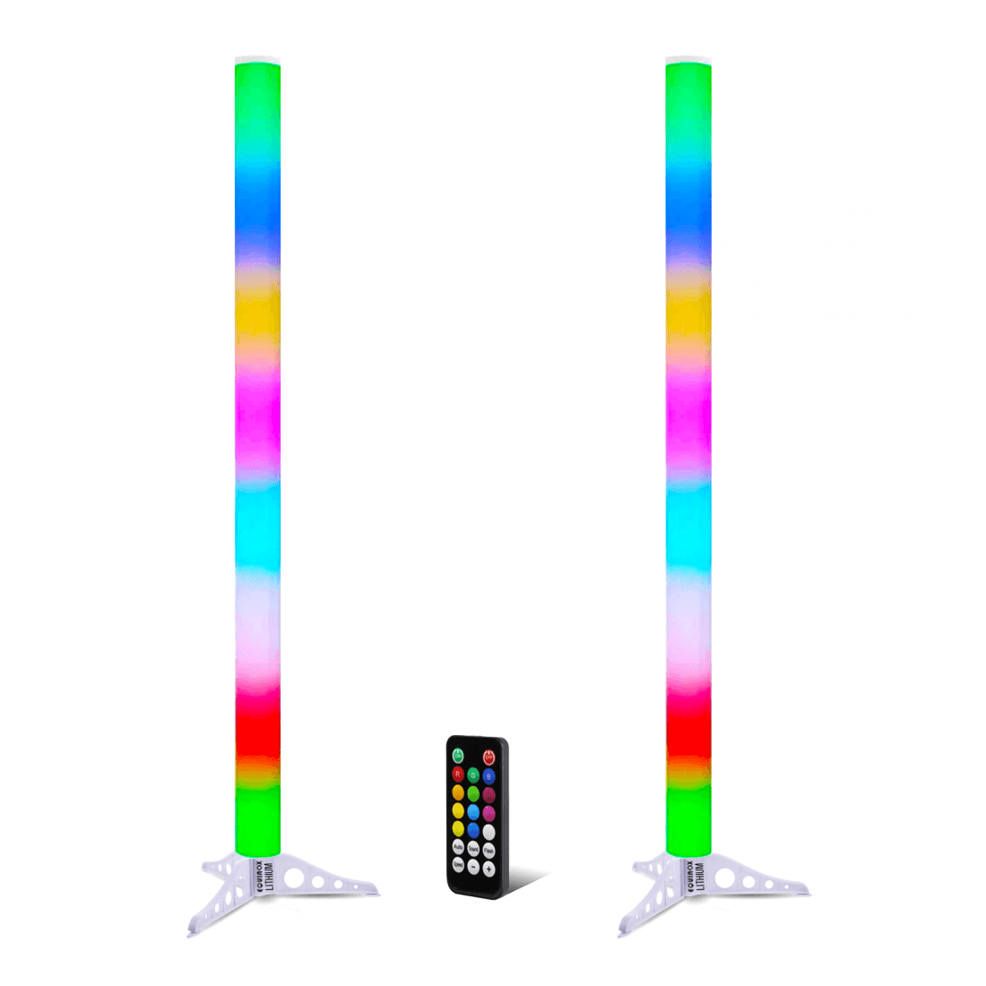 Equinox Pulse Tube Lithium Colour Changing RGB LED Tube Battery Powered - Twin Pack 1
