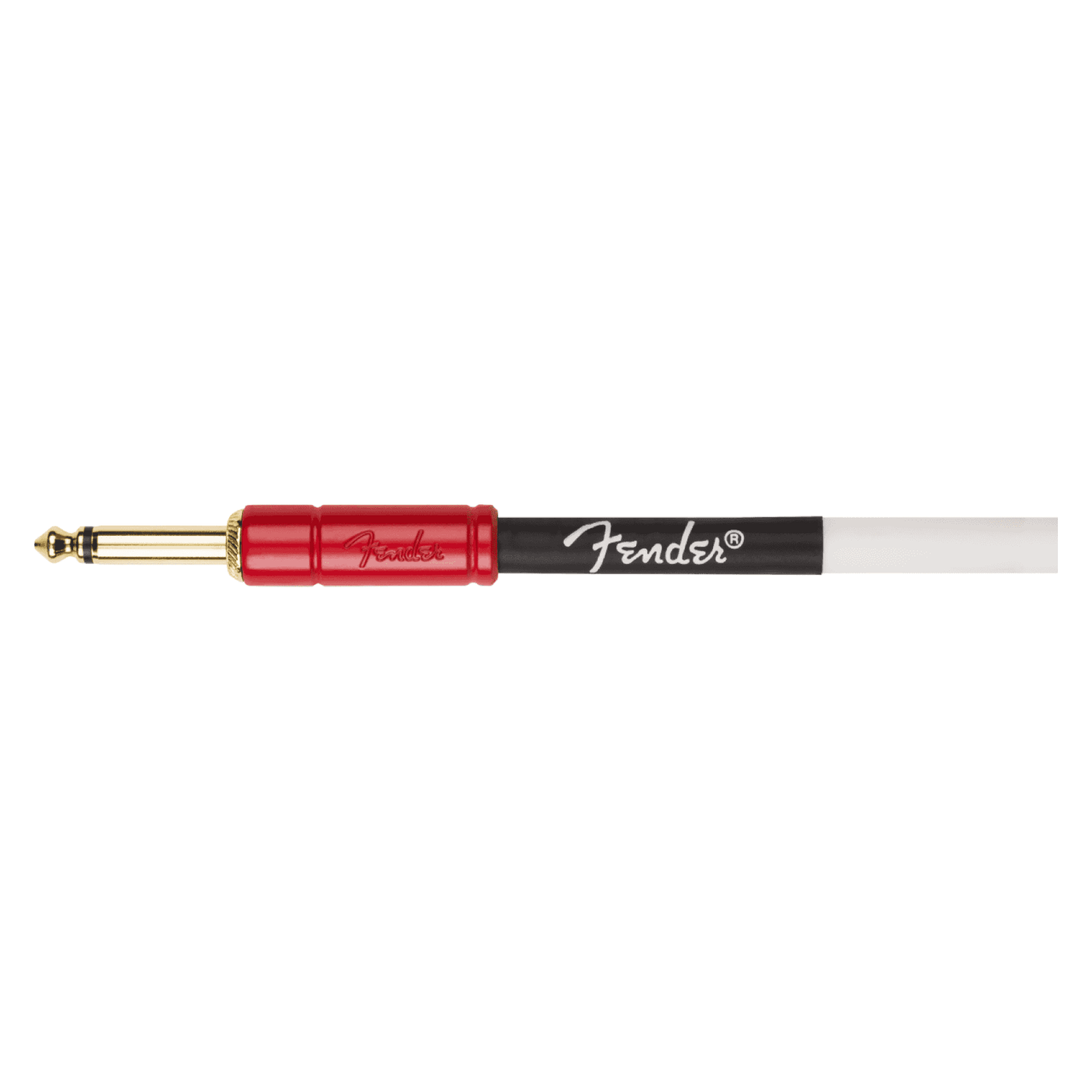 Fender John 5 Coiled Instrument Cable, White and Red, 10' 3m 4