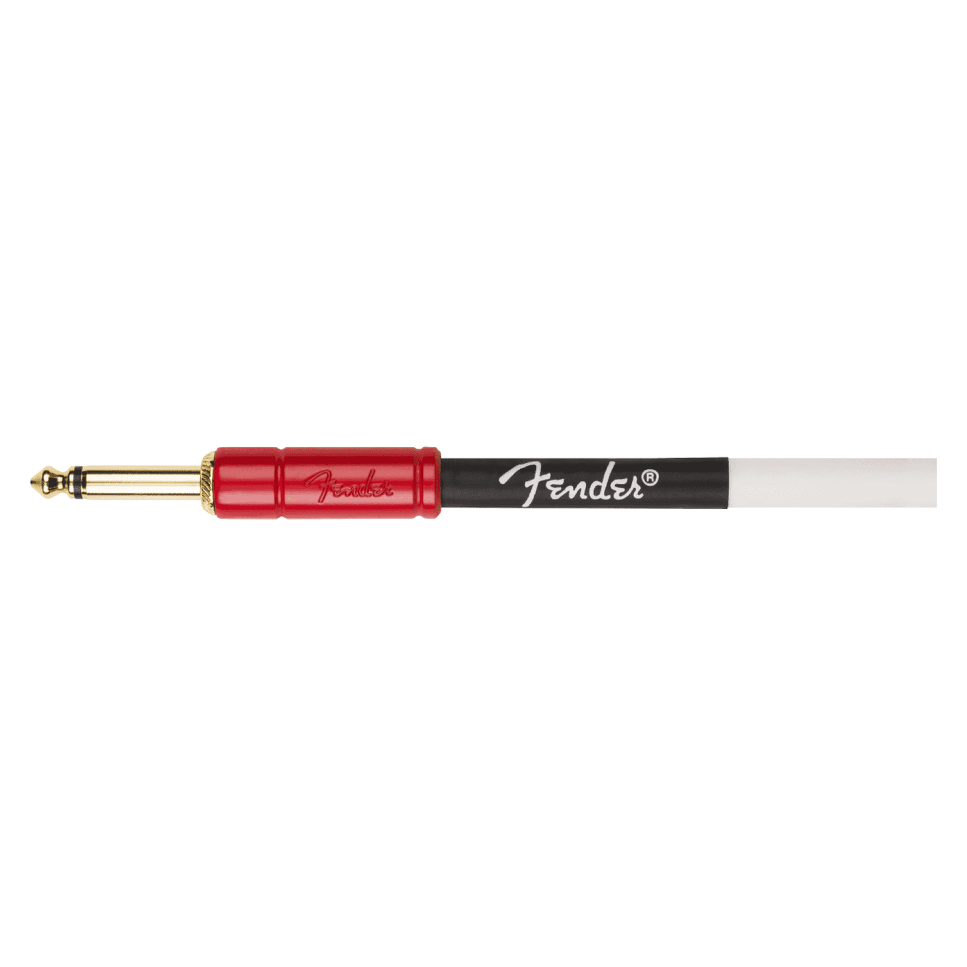 Fender John 5 Coiled Instrument Cable, White and Red, 10' 3m 4