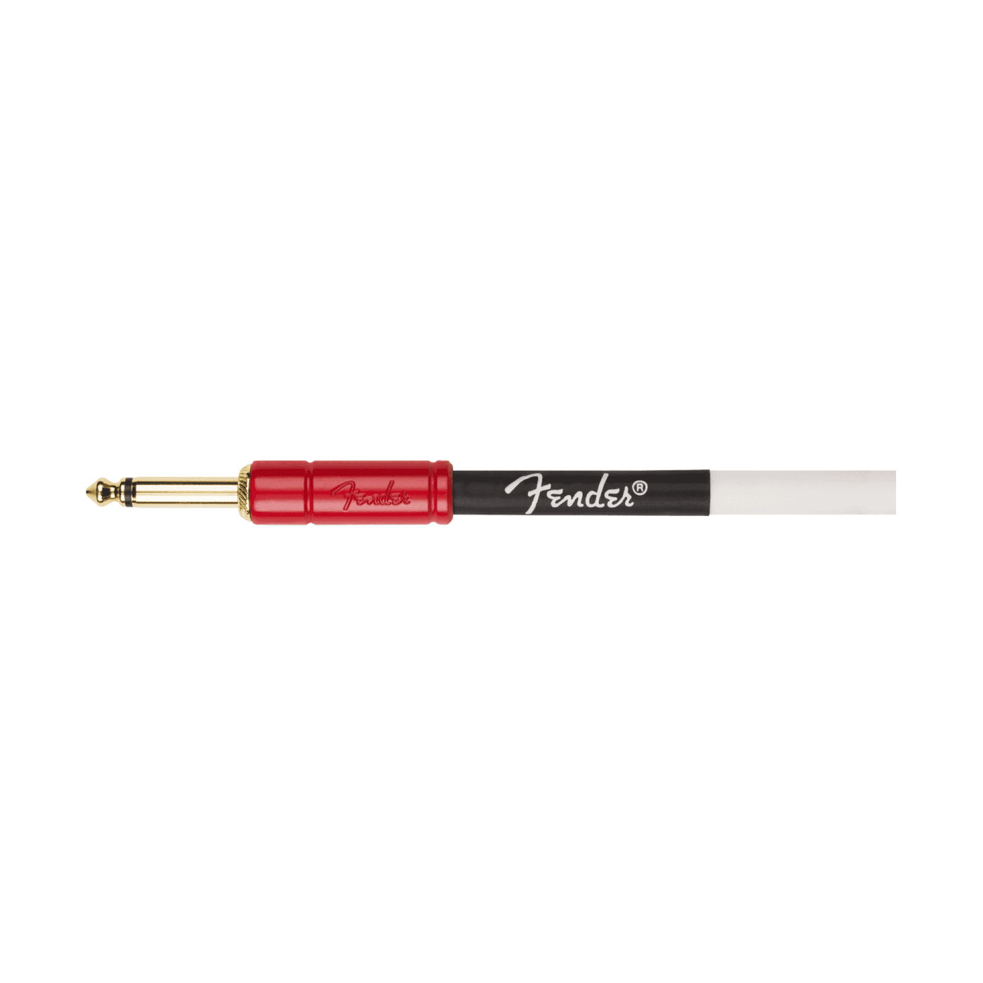 Fender John 5 Coiled Instrument Cable, White and Red, 10' 3m 4