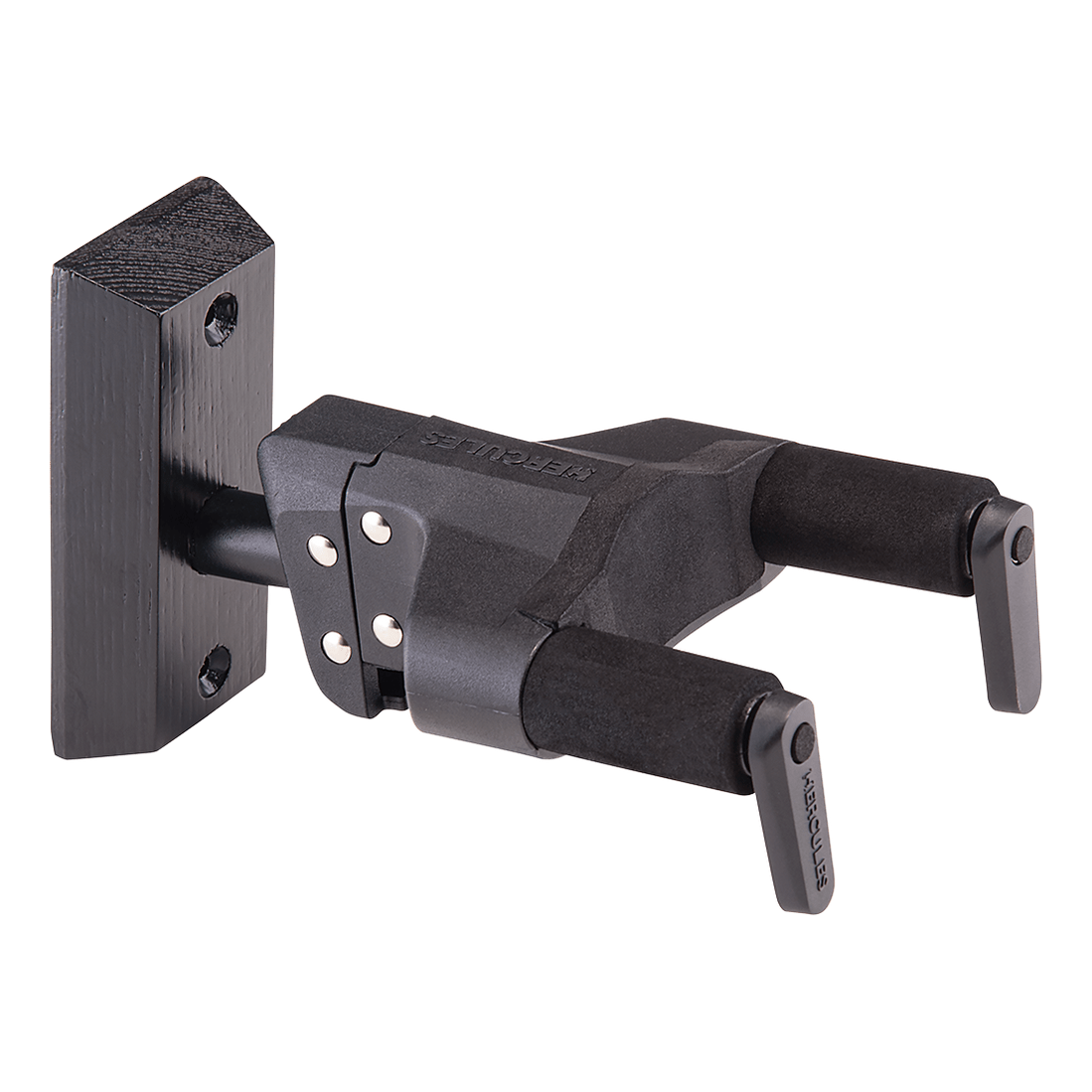 HERCULES GSP38WBKPLUS - Auto-Swivel Yoke Instrument Wall Hanger with Black Woodblock Mount 1