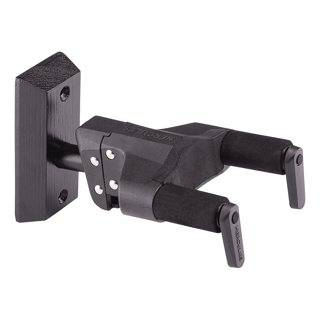 Hercules GSP38WBKPLUS - Auto-Swivel Yoke Instrument Wall Hanger with Black Woodblock Mount 1