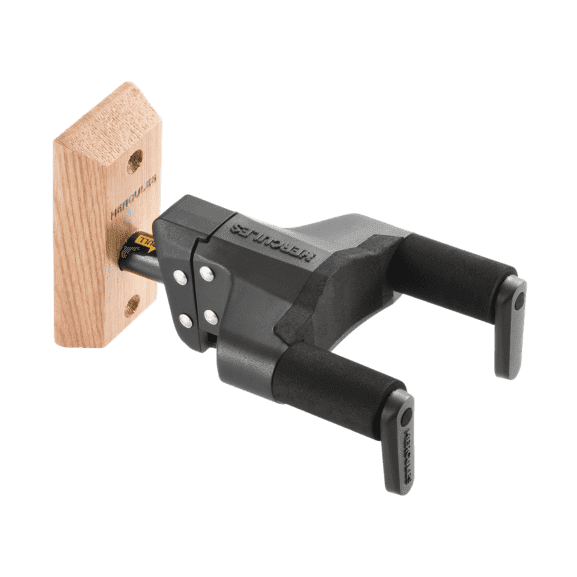HERCULES GSP38WBPLUS - Auto-Swivel Yoke Instrument Wall Hanger with Woodblock Mount 1