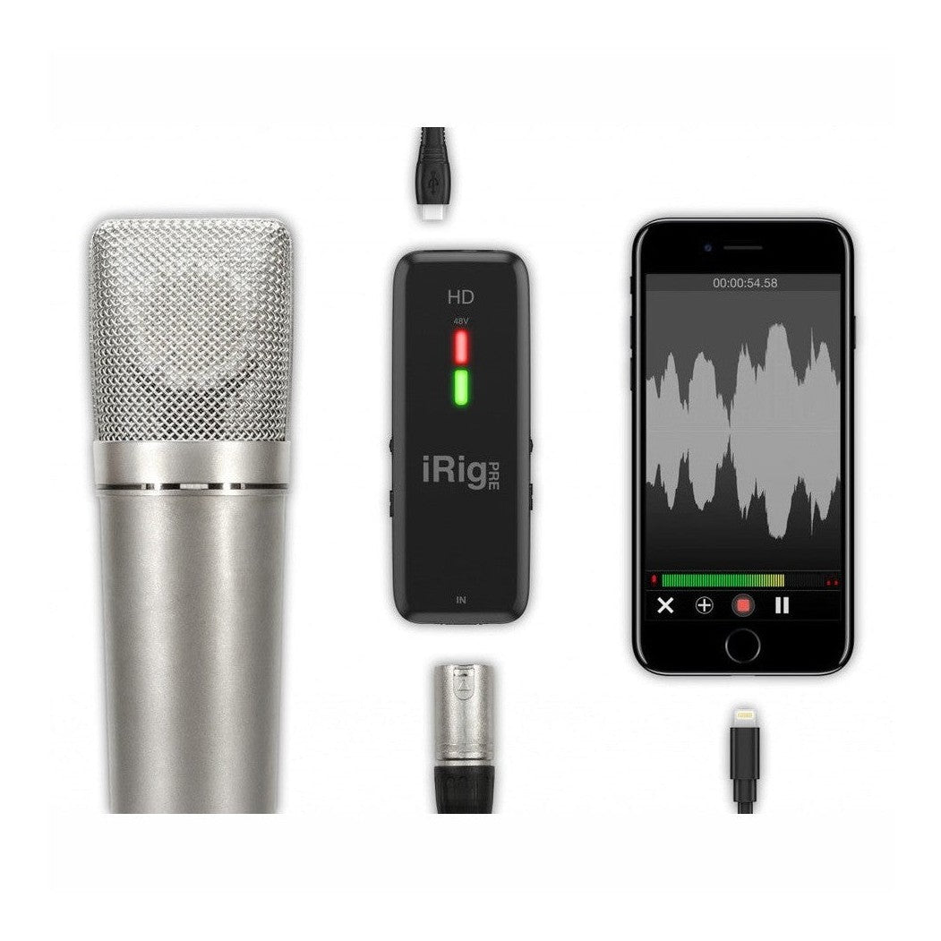 IK Multimedia iRig Pre HD Mobile Microphone Interface & Preamp 14