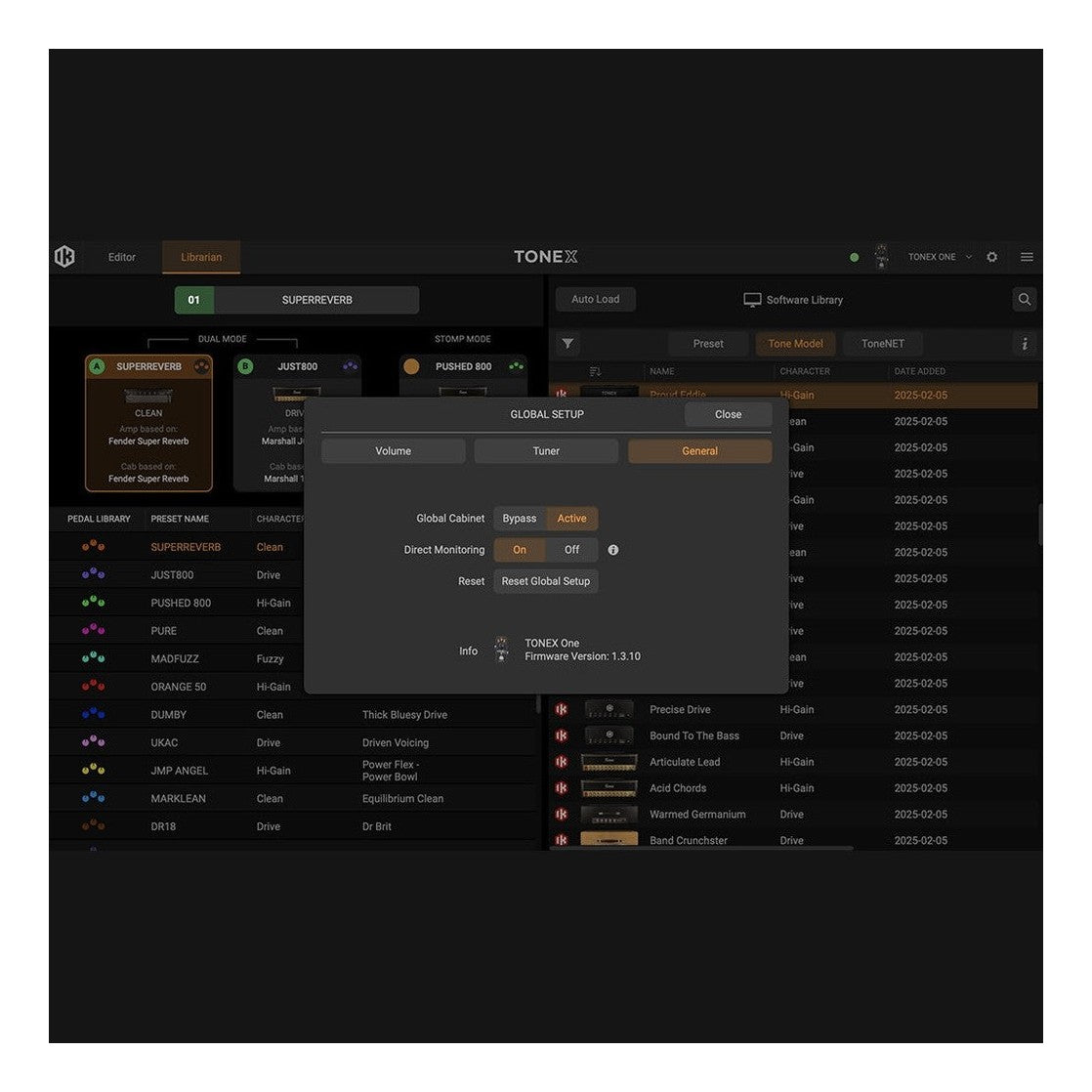 IK Multimedia TONEX ONE Guitar Amp Modeller Pedal 7