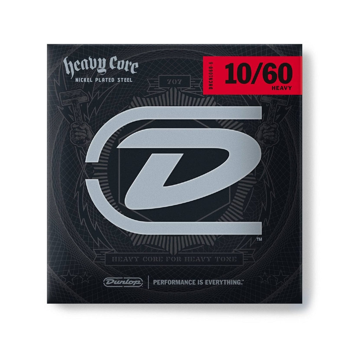 Jim Dunlop 6-String Electric Heavy Core Guitar Strings .010 - 0.60 1