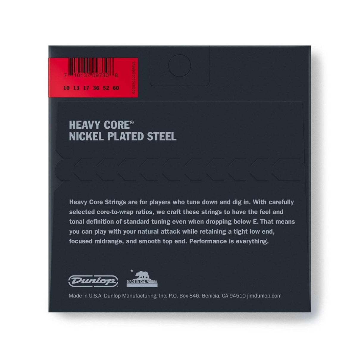 Jim Dunlop 6-String Electric Heavy Core Guitar Strings .010 - 0.60 2