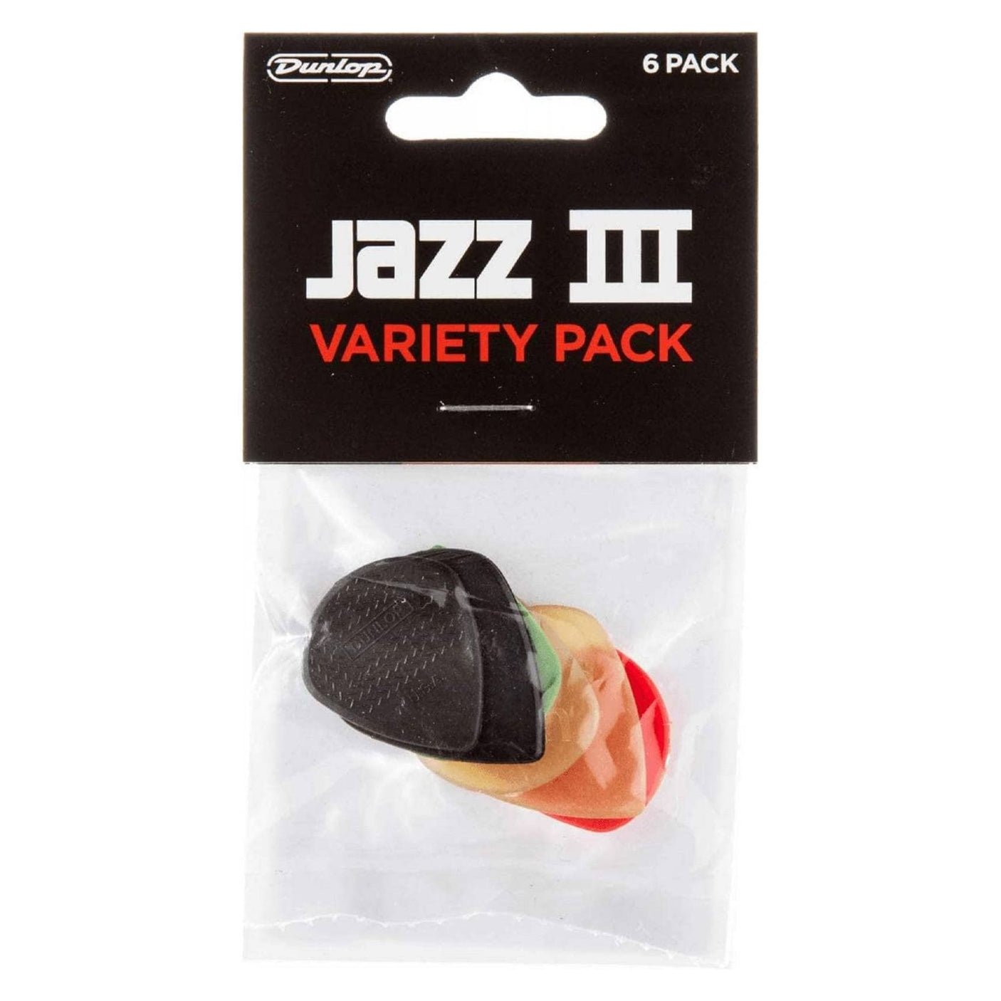 Jim Dunlop Jazz III Assorted Guitar Picks - Variety 6 Pack 1
