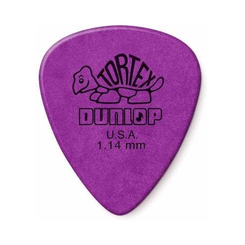 Jim Dunlop Tortex Standard Guitar Picks - 12 Pack Purple - 1.14mm 2