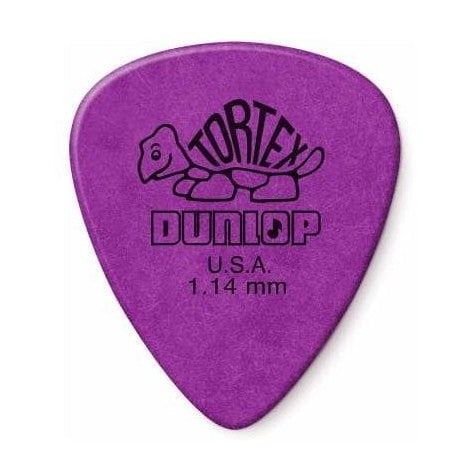 Jim Dunlop Tortex Standard Guitar Picks - 12 Pack Purple - 1.14mm 2