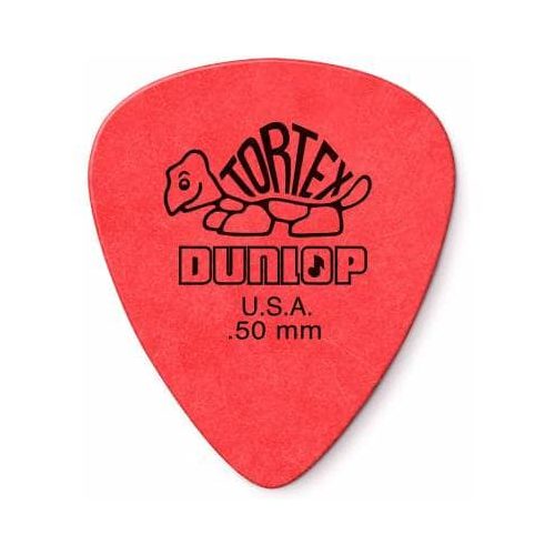 Jim Dunlop Tortex Standard Guitar Picks - 12 Pack Red - .50mm 2