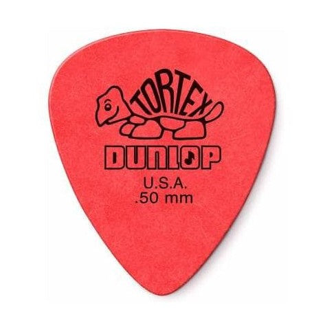 Jim Dunlop Tortex Standard Guitar Picks - 12 Pack Red - .50mm 2
