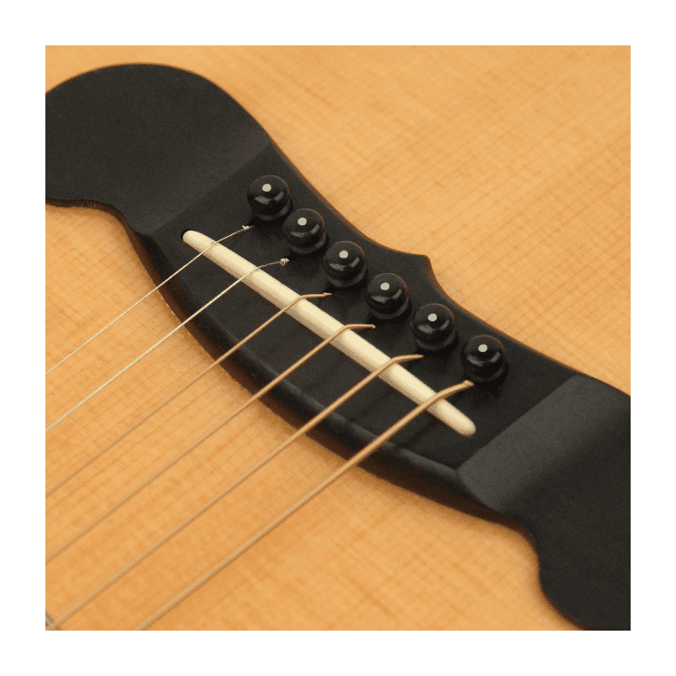 D'Addario Injected Moulded Plastic Bridge Pins Set with End Pin - Ebony with Ivory Dot PWPS10 2