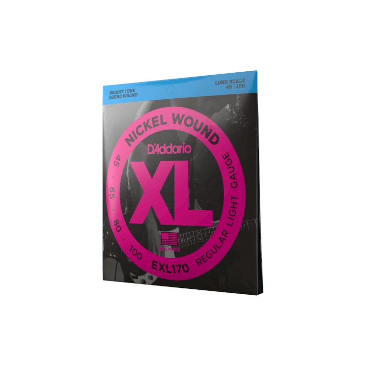 D'Addario EXL170 XL Nickel Wound Bass Guitar Strings — Regular Light, 45-100, Long Scale 1