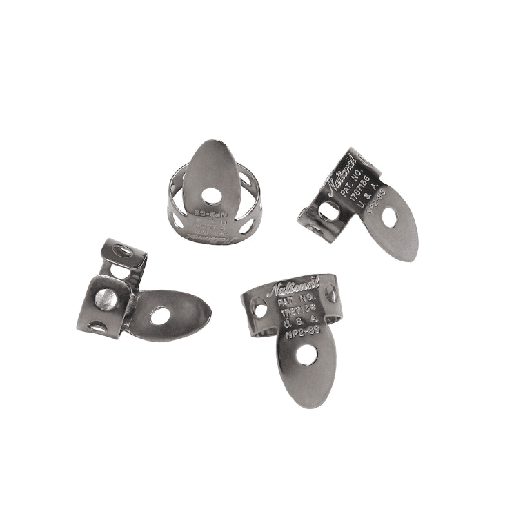 D'Addario National Finger Picks, Stainless Steel — Pack Of 4 1