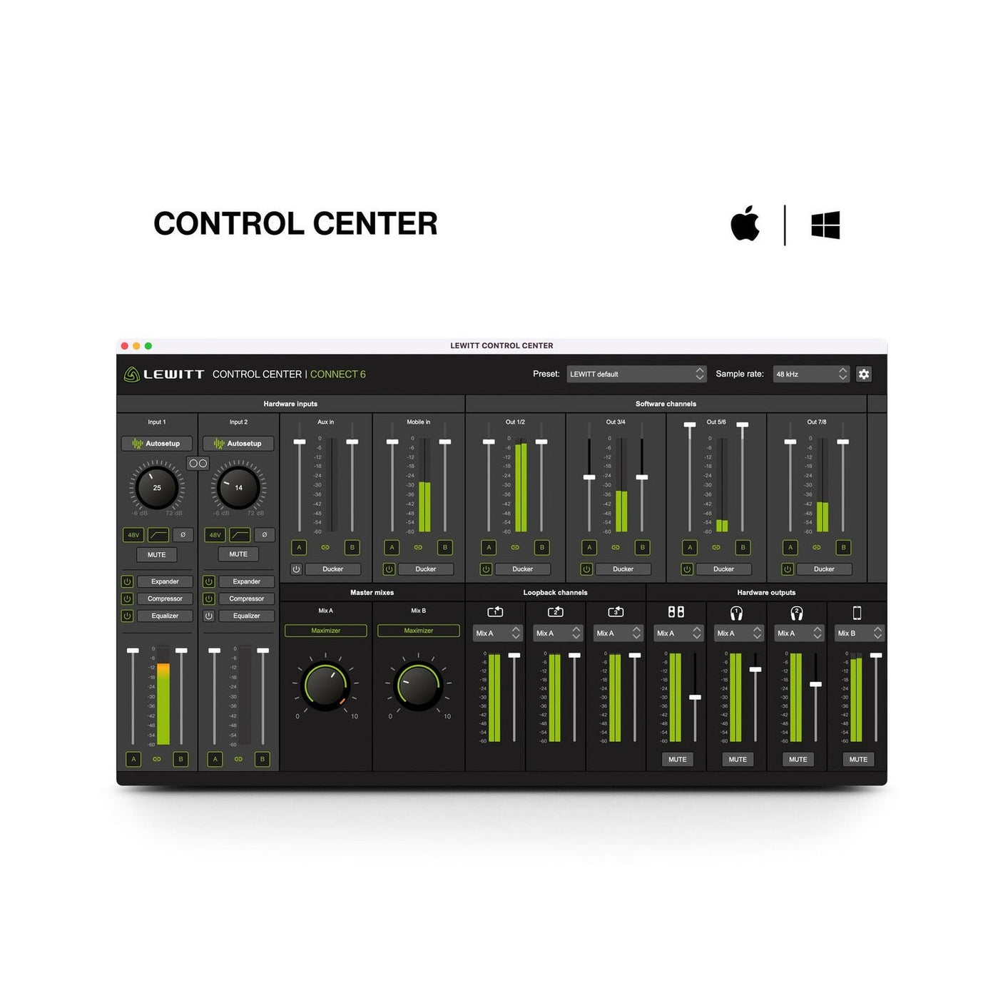 Lewitt CONNECT 6 Dual USB-C Audio Interface with Full Smartphone Integration 5