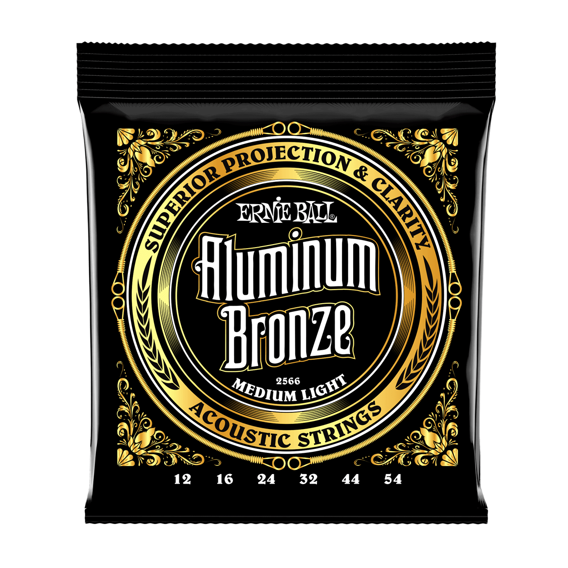 Ernie Ball Medium Light Aluminium Bronze Acoustic Guitar Strings .012 - .054 1