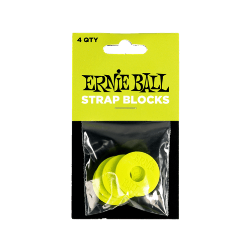 Ernie Ball Rubber Strap Blocks – Green 4 Pack 1