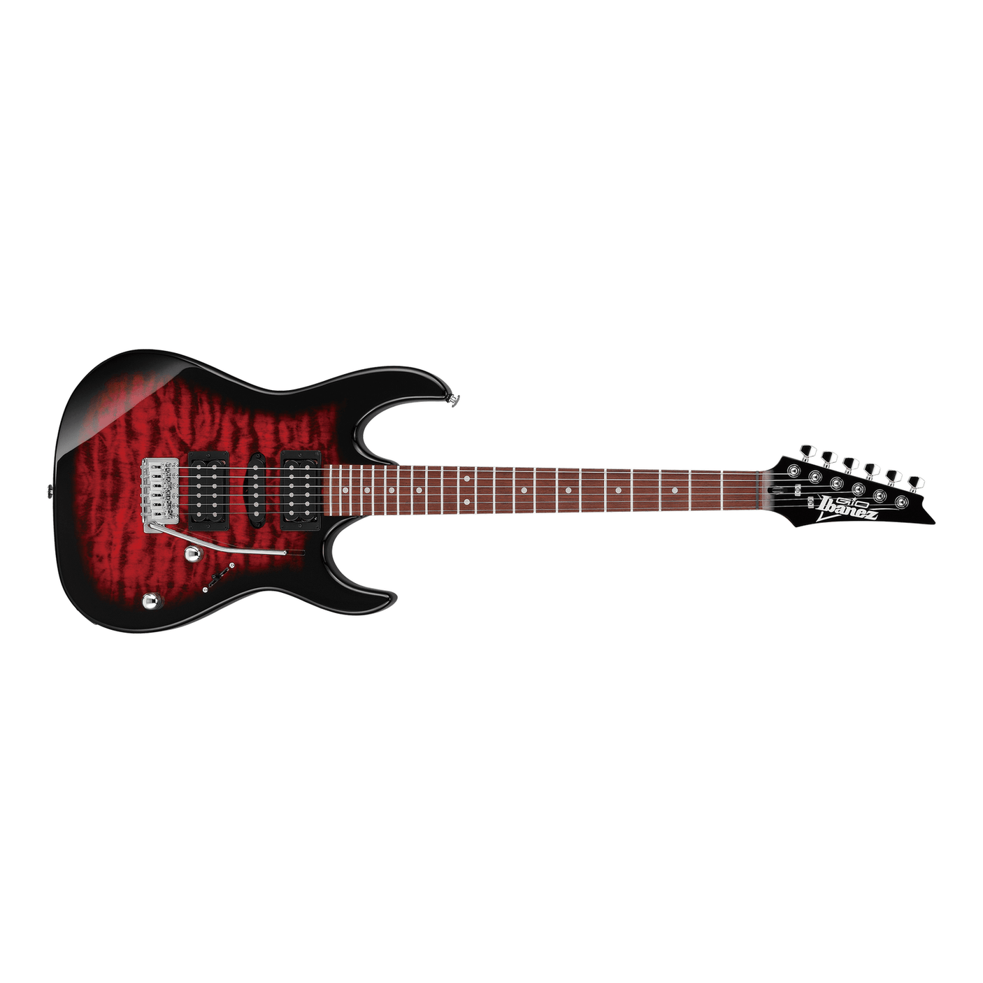 Ibanez GIO GRX70QA Electric Guitar — Transparent Red Burst