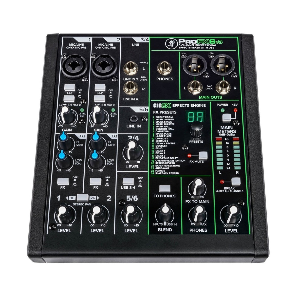 Mackie ProFX6v3 6-Channel Analogue Mixer With USB Interface & Effects 4