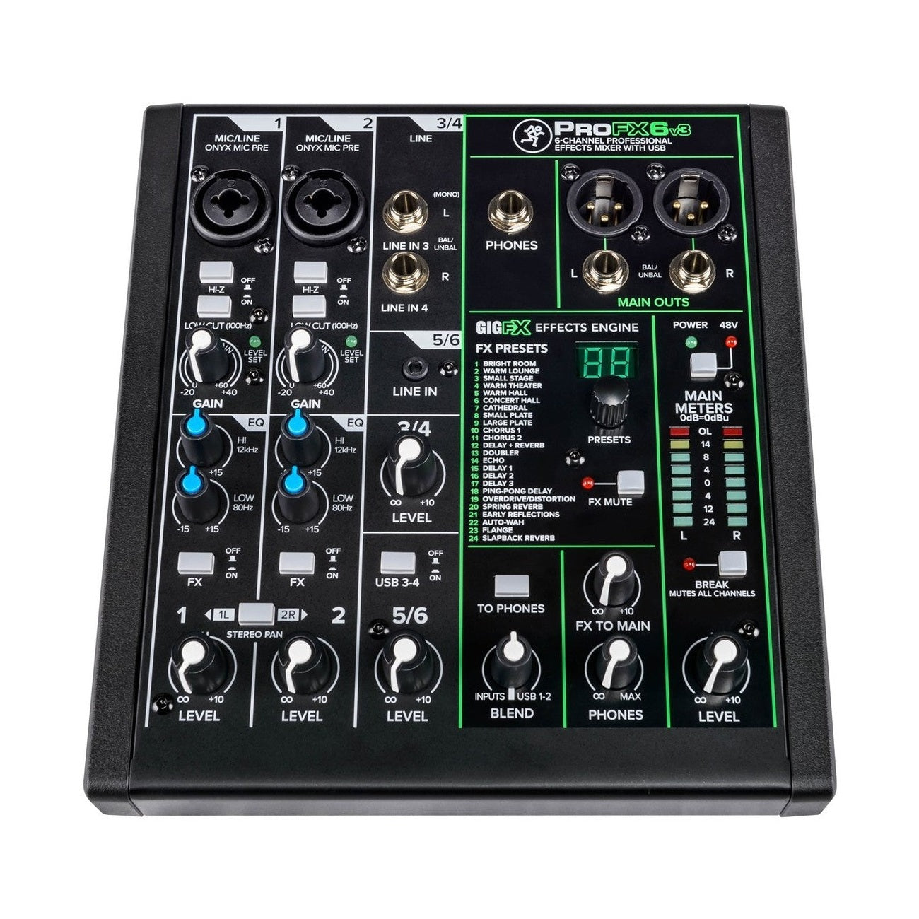 Mackie ProFX6v3 6-Channel Analogue Mixer With USB Interface & Effects 4
