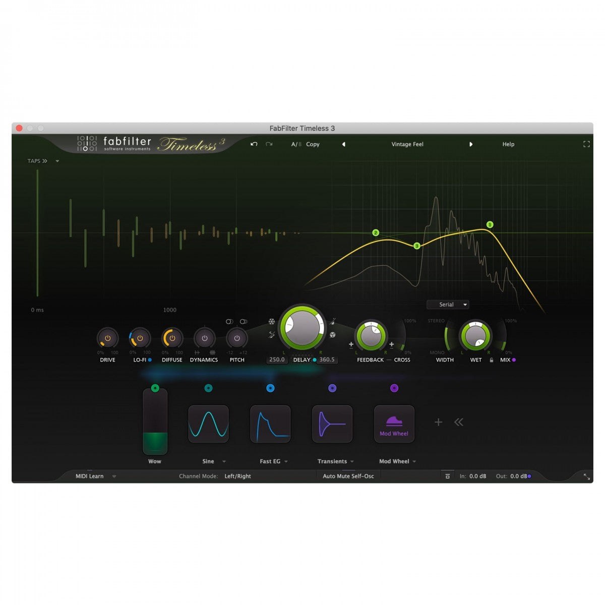FabFilter Timeless 3 Tape Delay Plug-In (Download)