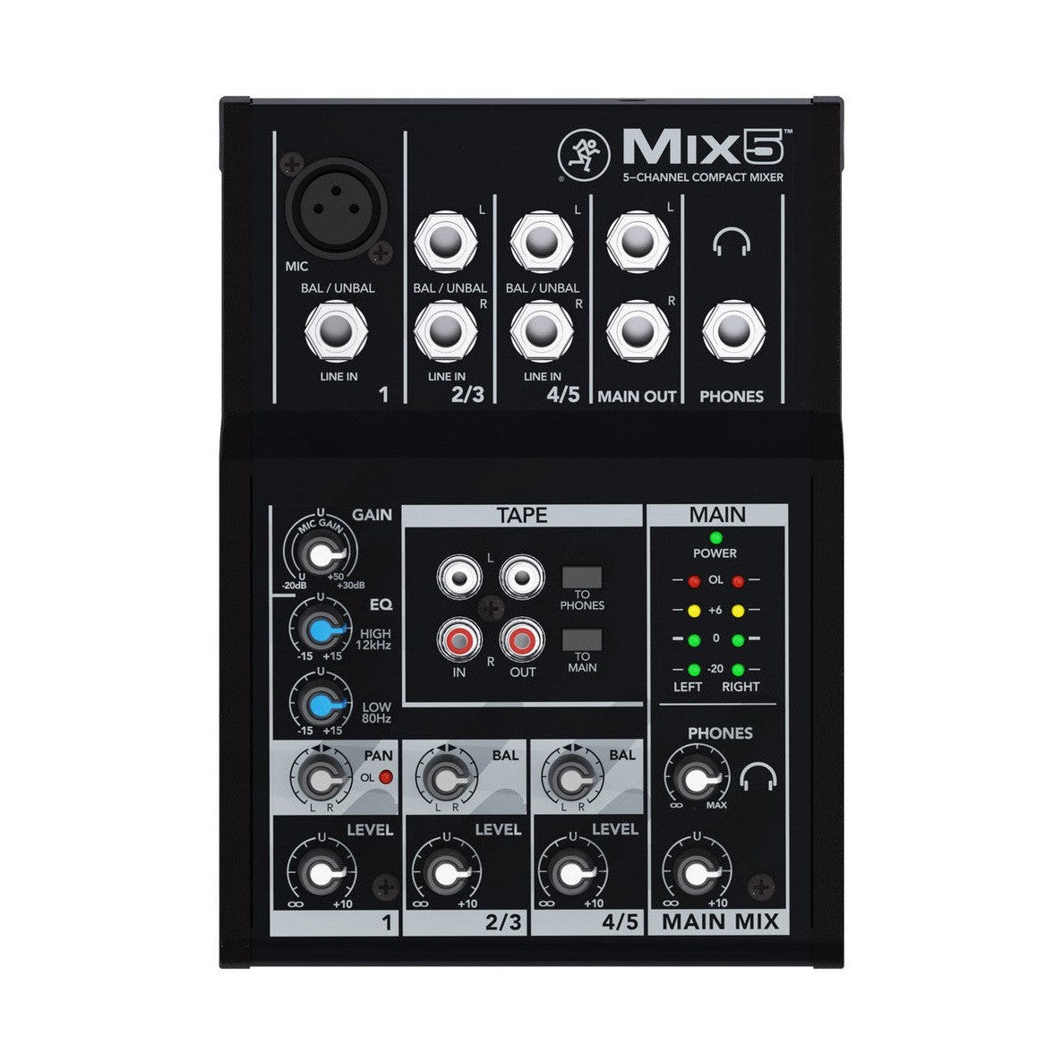 Mackie Mix5 5-Channel Compact Analogue Mixer 1