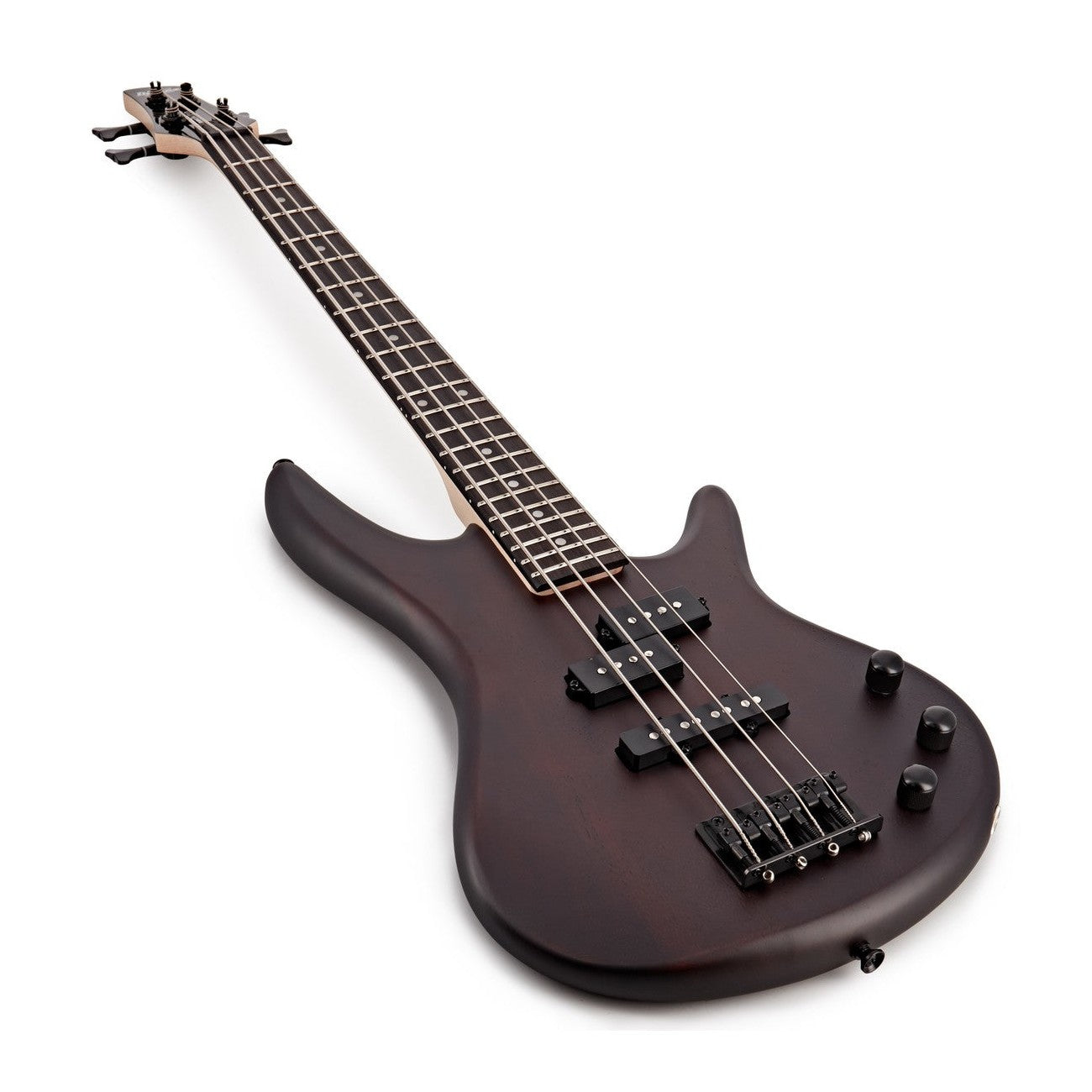 Ibanez GIO miKro GSRM20B Short-Scale Electric Bass Guitar — Walnut Finish 3