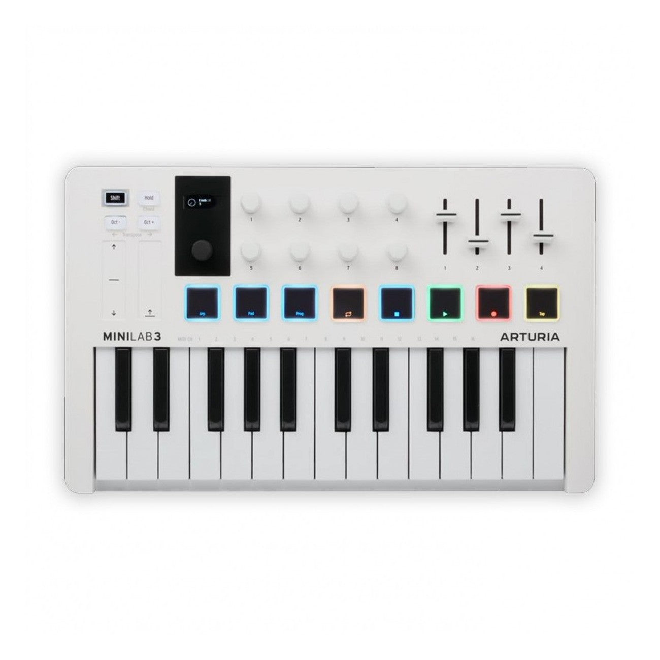 Arturia MiniLab 3 25-Key MIDI Keyboard Controller – White 1