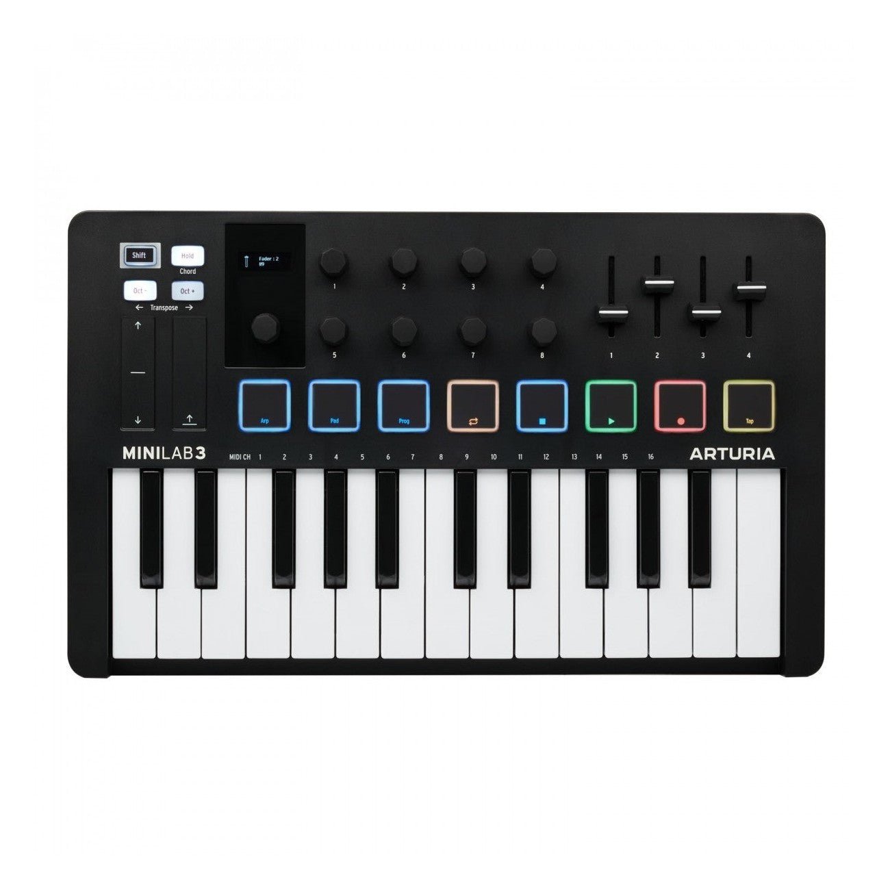 Arturia MiniLab 3 25-Key MIDI Keyboard Controller – Black 1