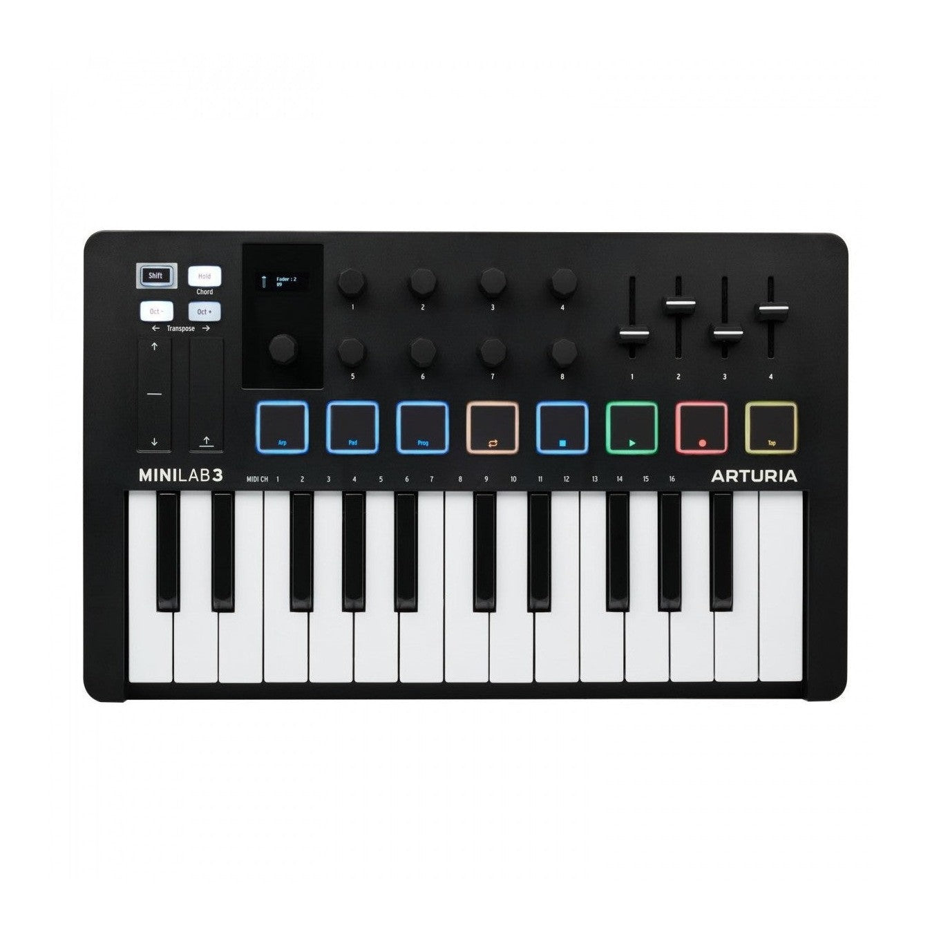 Arturia MiniLab 3 25-Key MIDI Keyboard Controller – Black 1