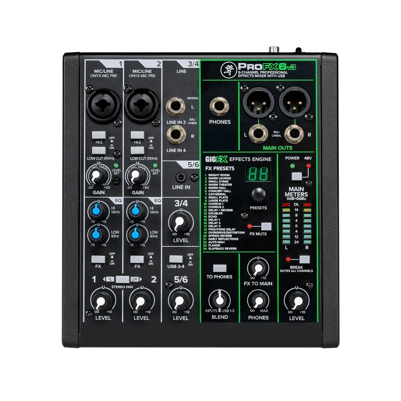 Mackie ProFX6v3 6-Channel Analogue Mixer With USB Interface & Effects 1