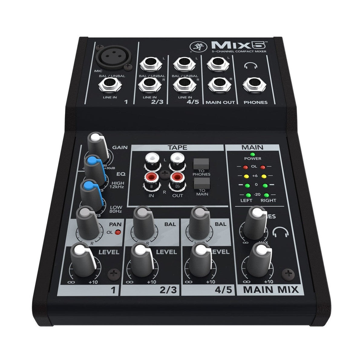 Mackie Mix5 5-Channel Compact Analogue Mixer 2