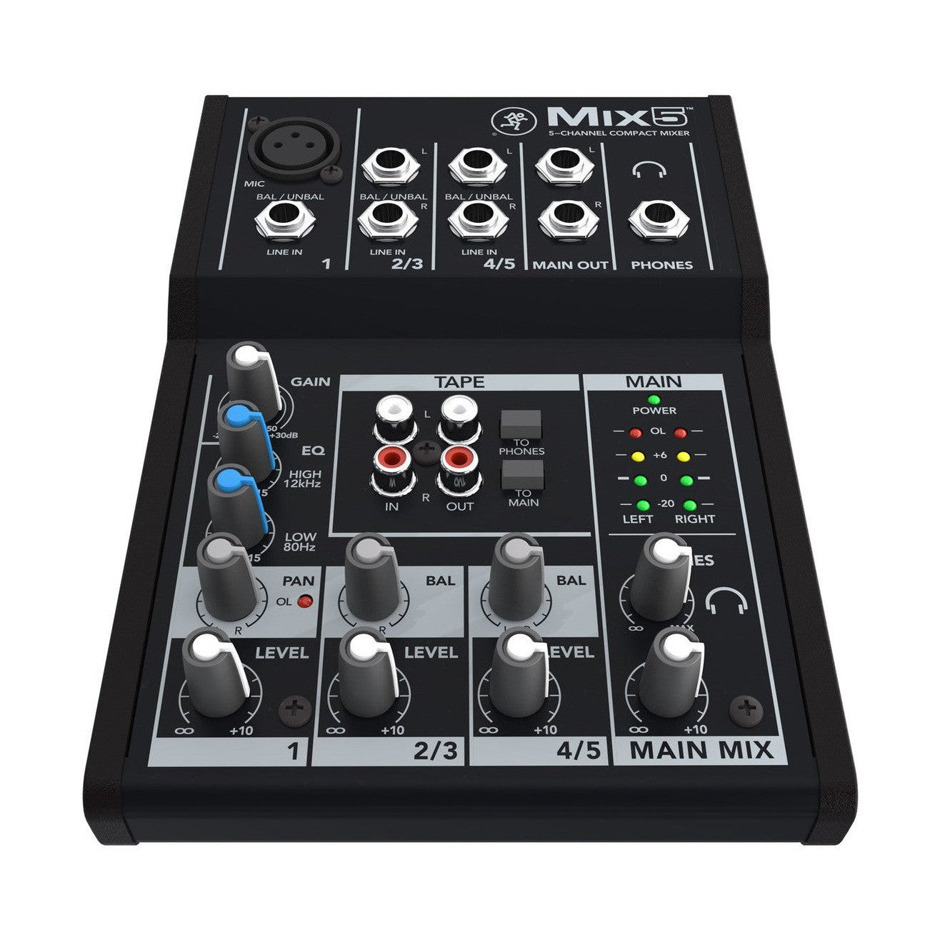 Mackie Mix5 5-Channel Compact Analogue Mixer 2